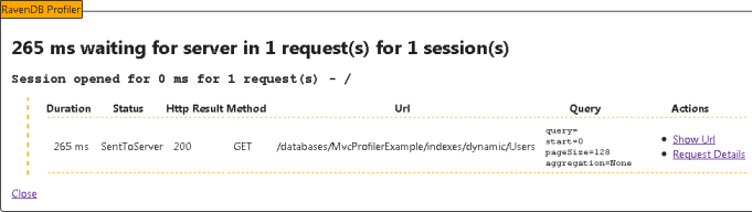 Figure 1: RavenProfiler window