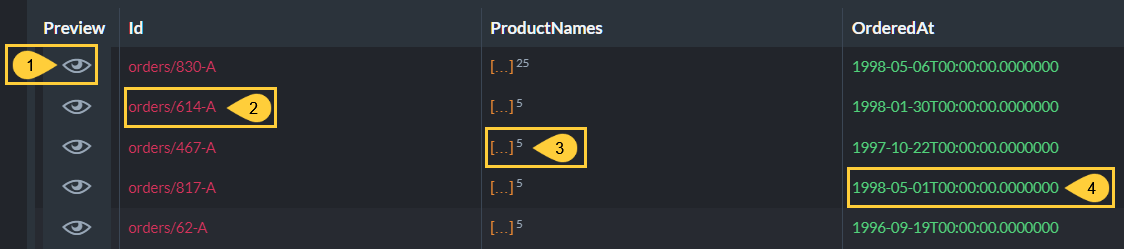 Result Columns