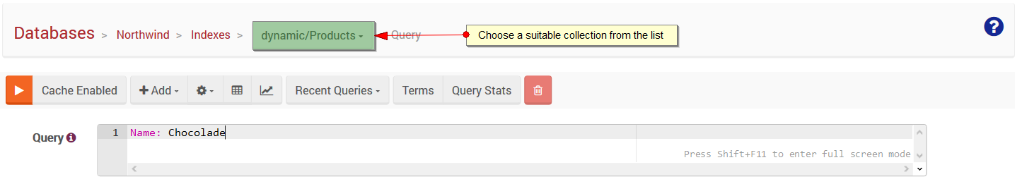 Figure 6. Studio. Dynamic queries.