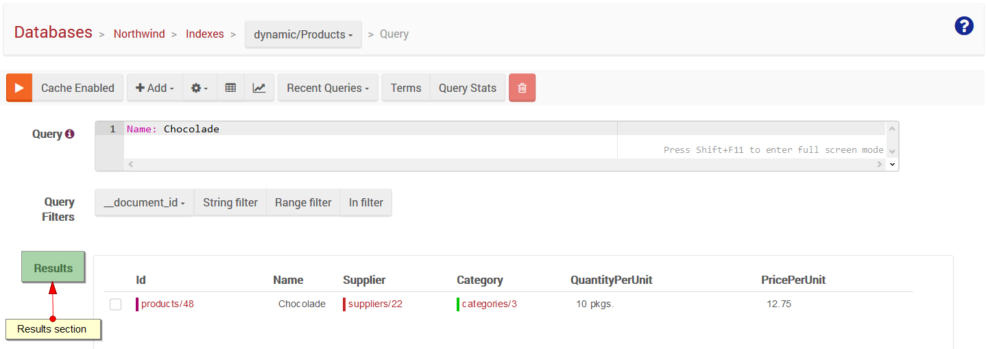 Figure 8. Studio. Dynamic queries.