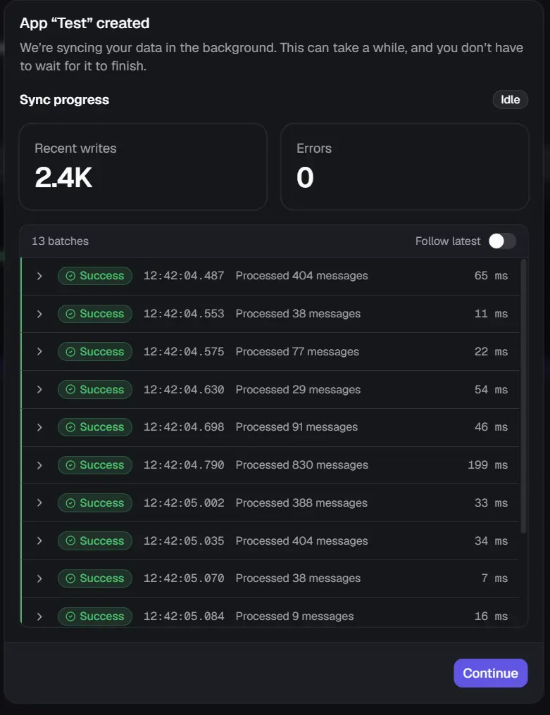 Data mirrored into RavenDB collections after the load