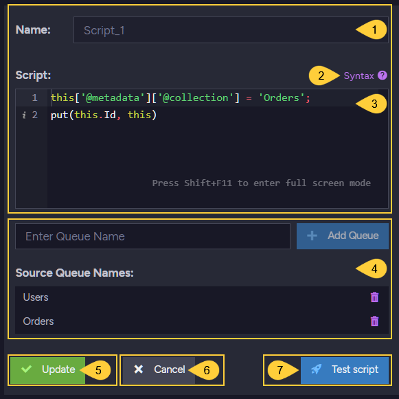 Task Script Editor