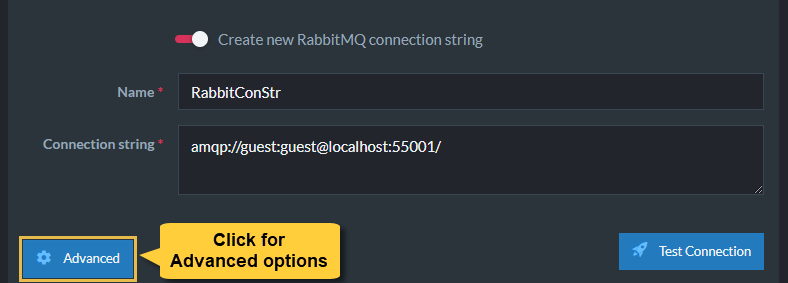 Click for Advanced Options