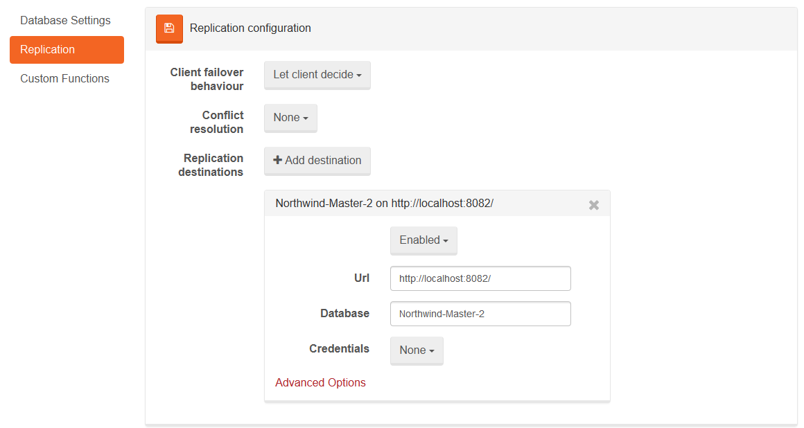 Figure 7. Studio. Replication. Master. Setup Replication.