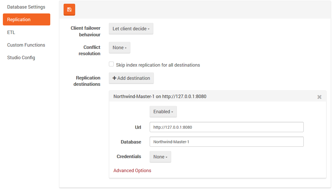 Figure 10. Studio. Replication. Master. Setup Replication.