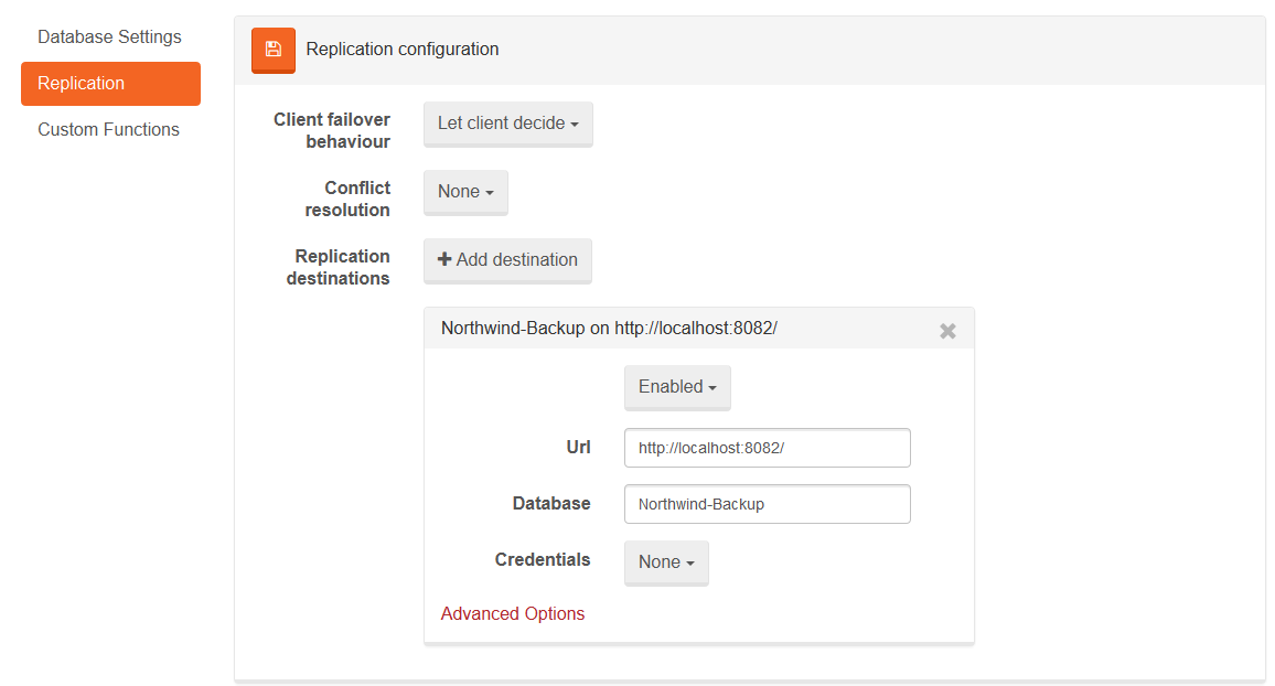 Figure 2. Studio. Replication. Master. Setup Replication.