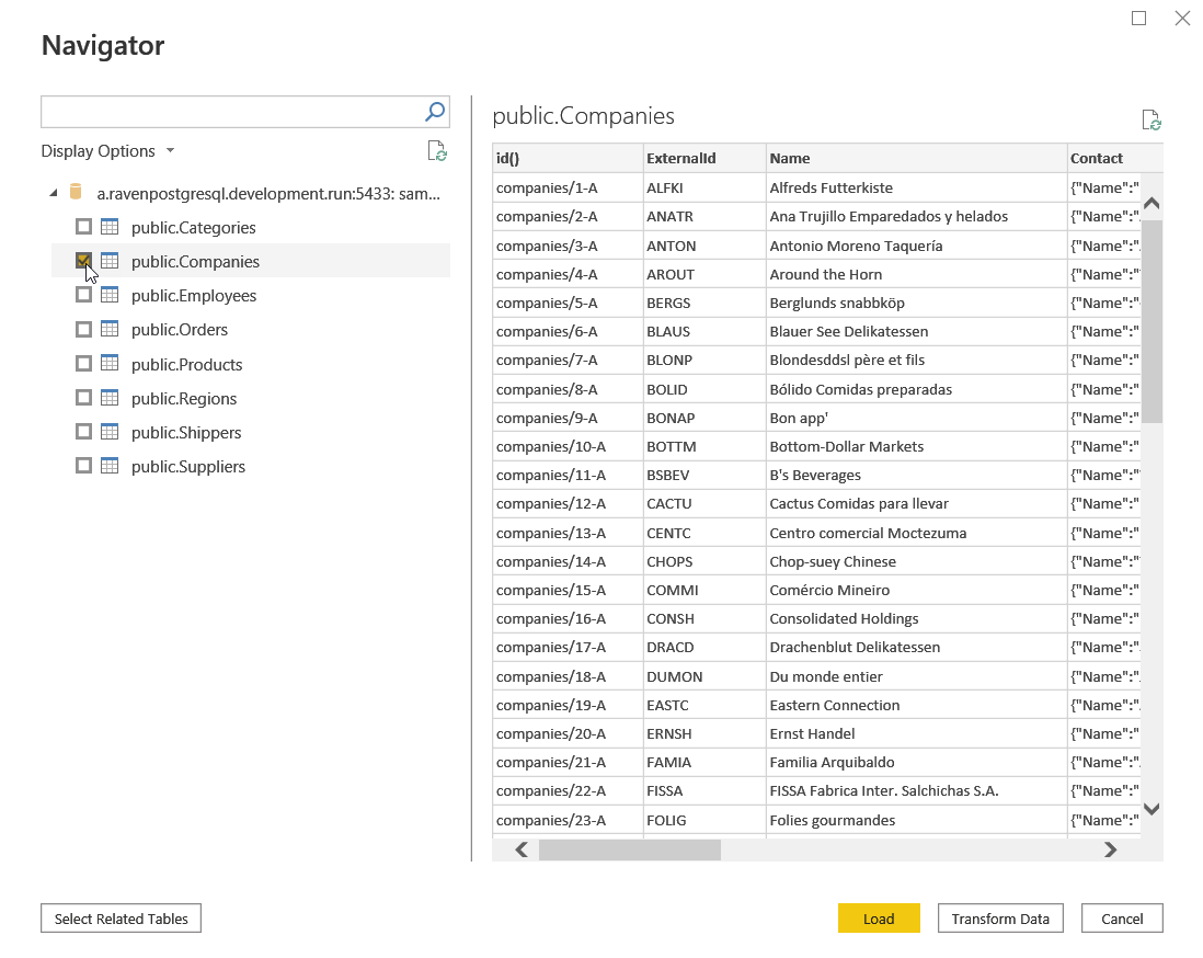 &quot;Retrieved Collection Data&quot;