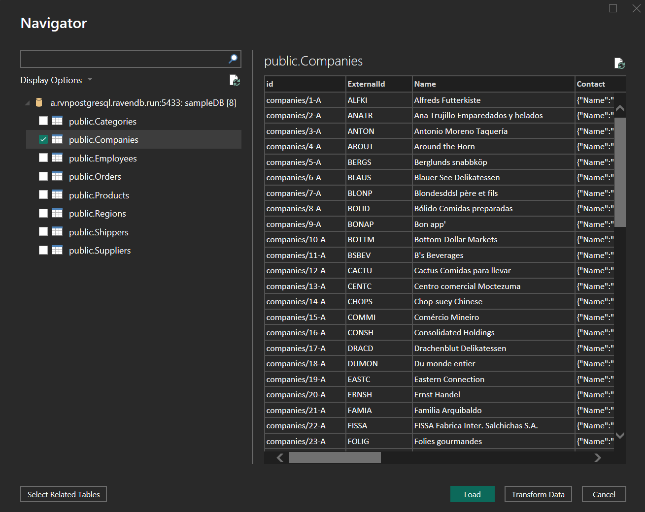 "Retrieved Collection Data"