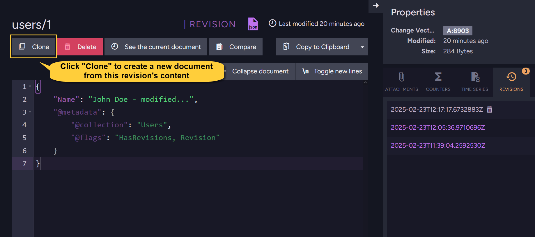 Revisions Bin