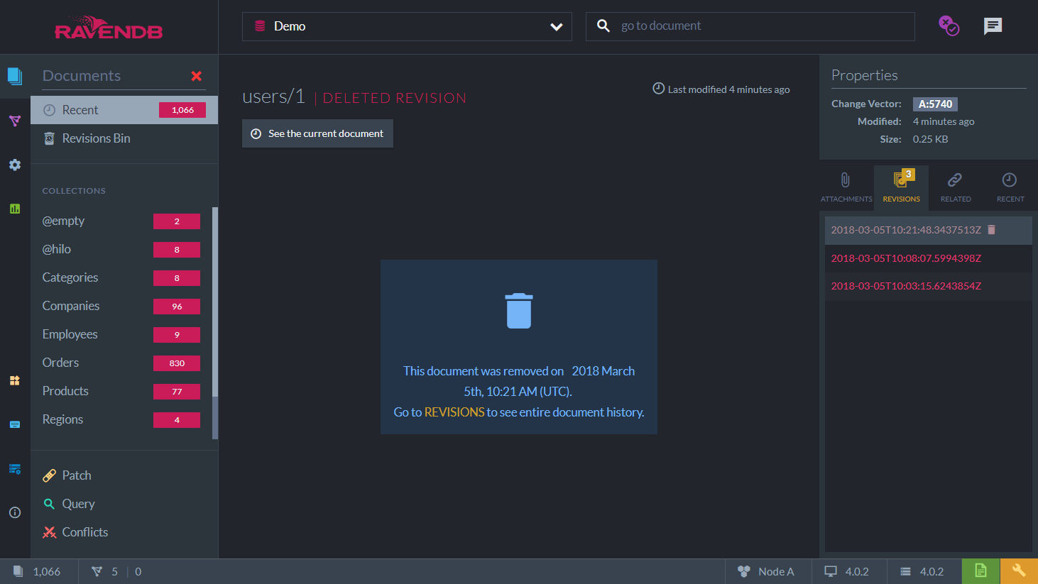 Figure 4: Revisions, Deleted - other revisions