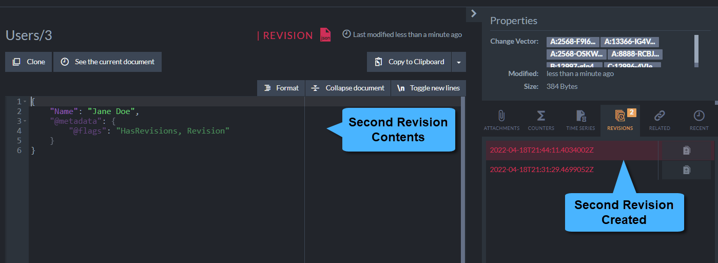 Revision for Document Modification