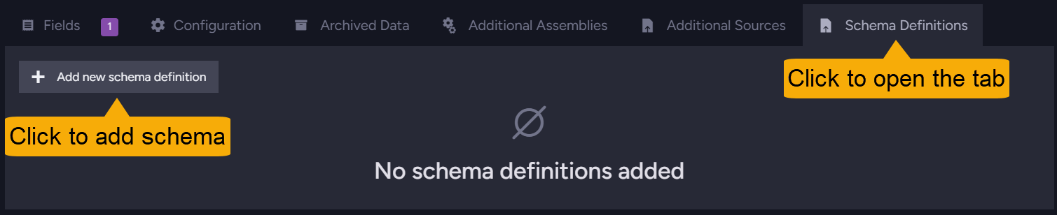 Open index schema tab