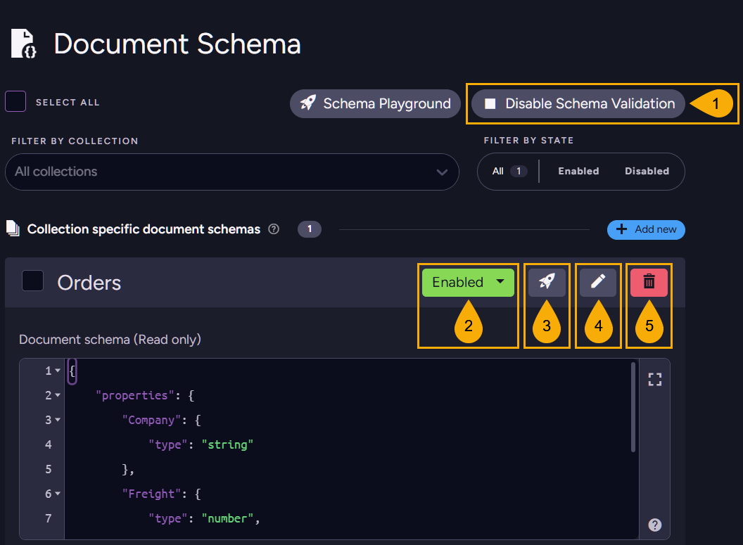 Manage existing schemas