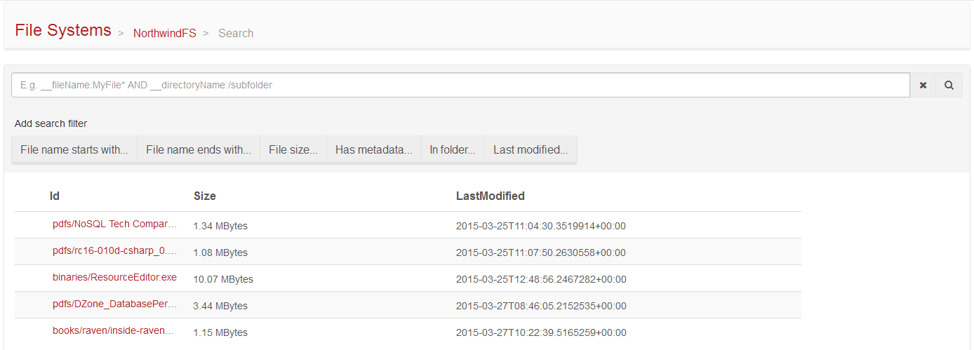 Figure 1. Studio. Search view