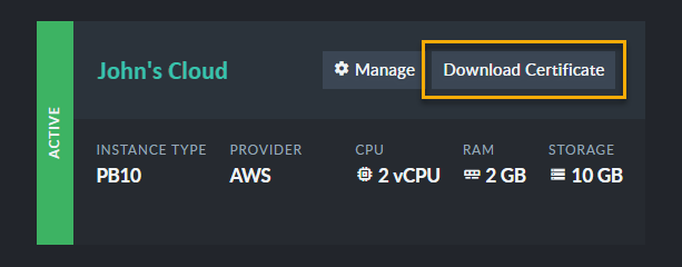 &quot;Download Certificate&quot;
