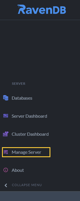 Manage Server Section