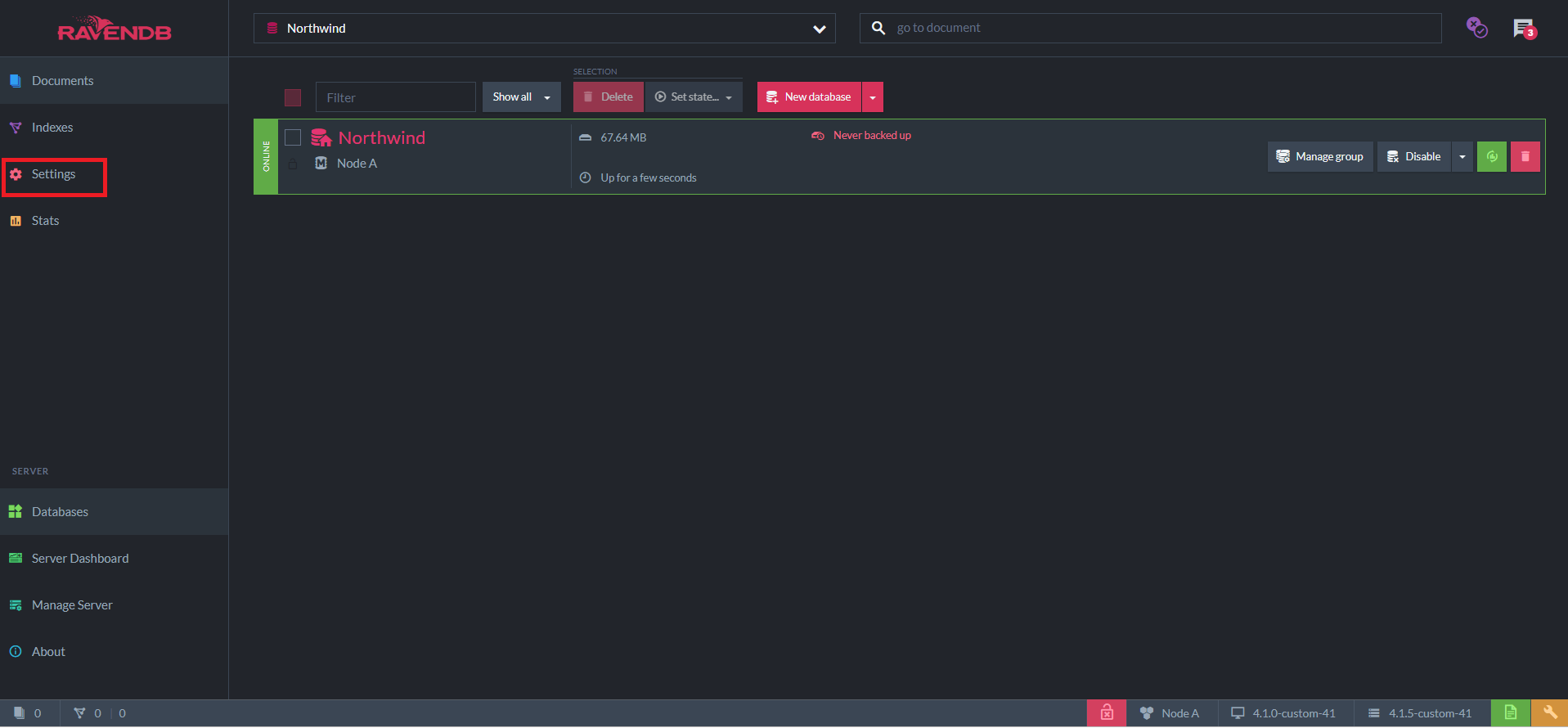 Figure 1. Settings
