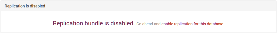 Figure 6. Settings. Replication. Enable Replication Bundle.