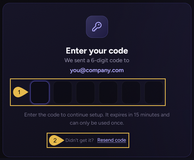 Enter your code