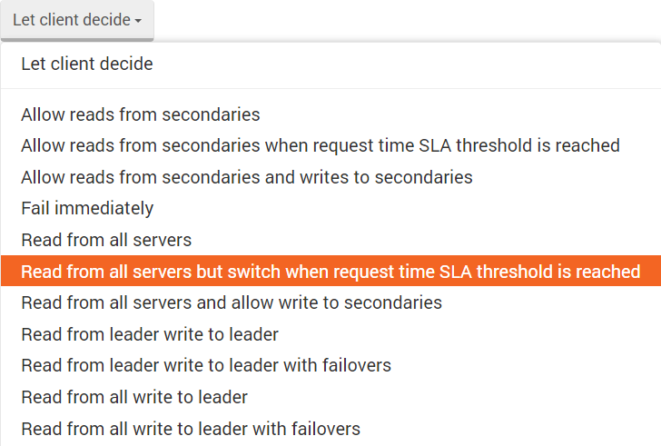 Figure 2: SLA client modes
