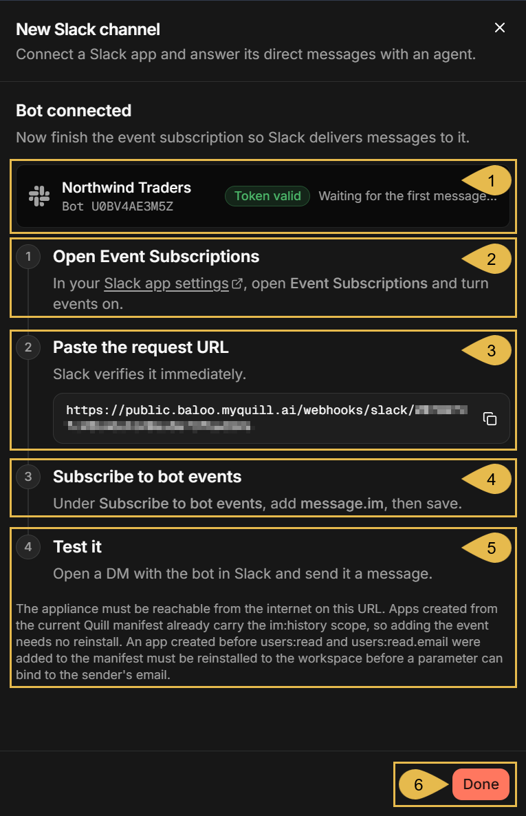 The Bot connected sheet