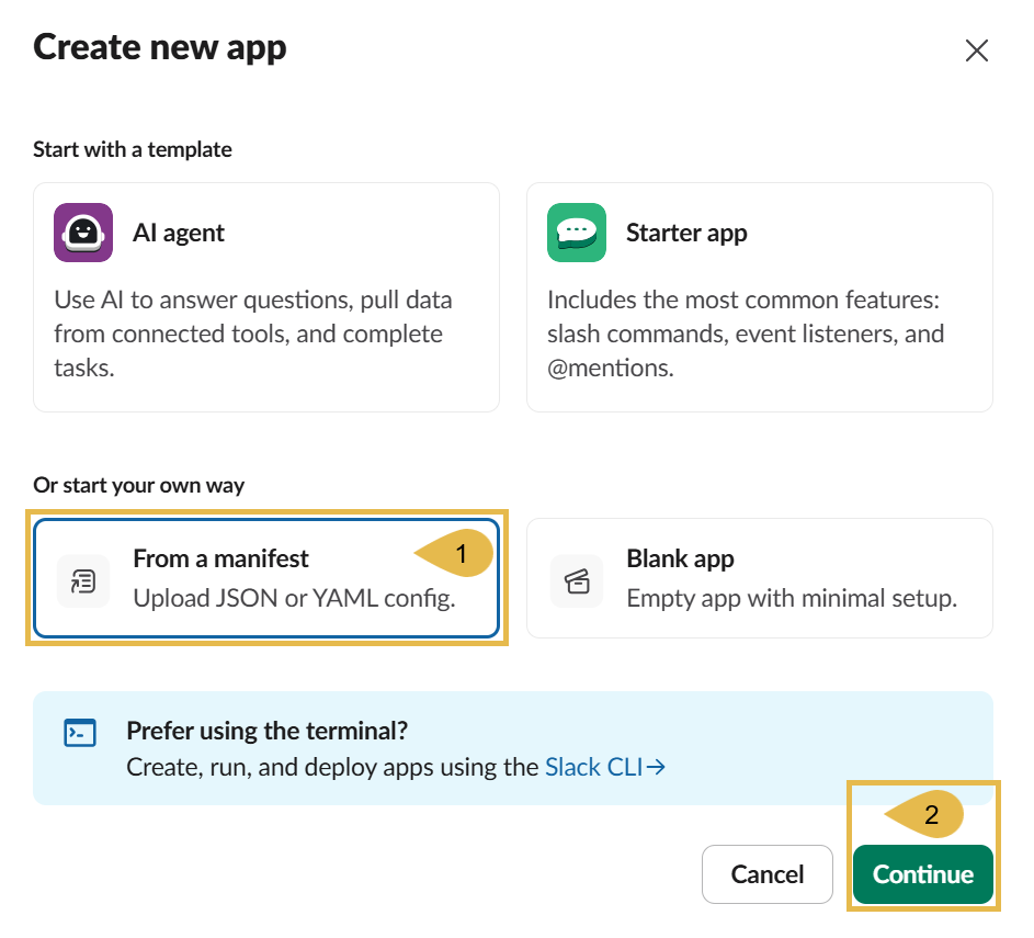 Create new app