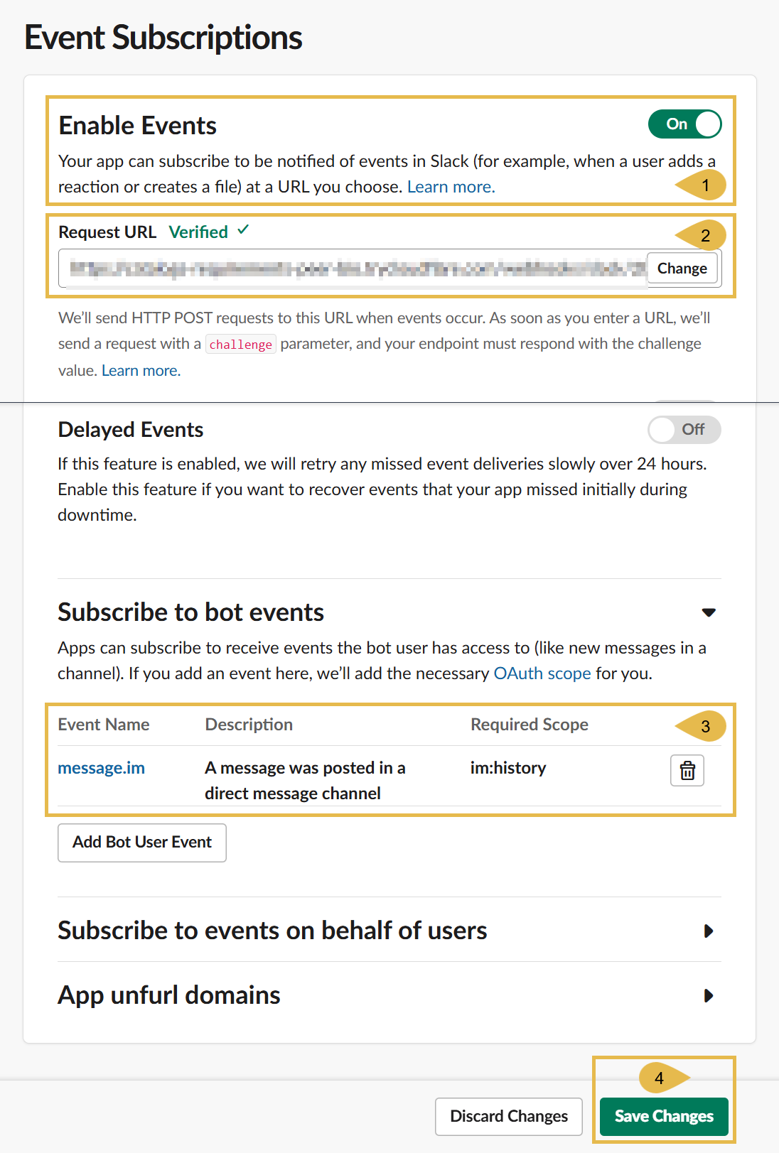 Event Subscriptions