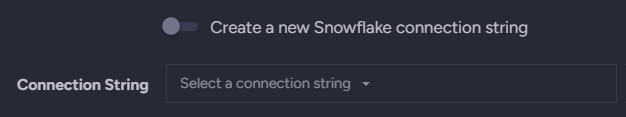 Select an existing connection string