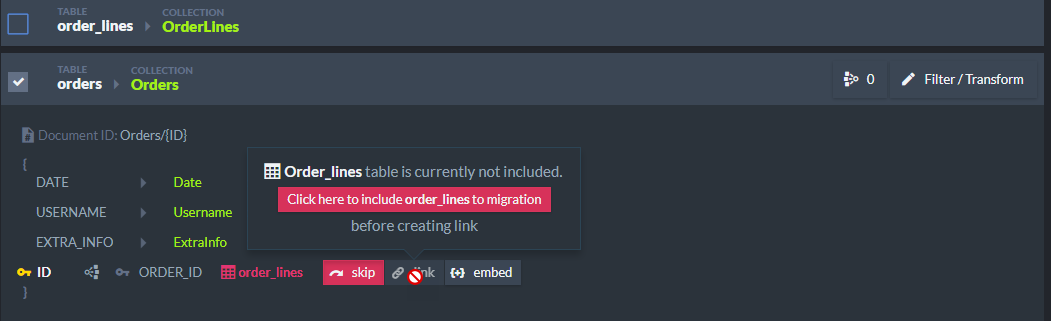 Suggestion to select target