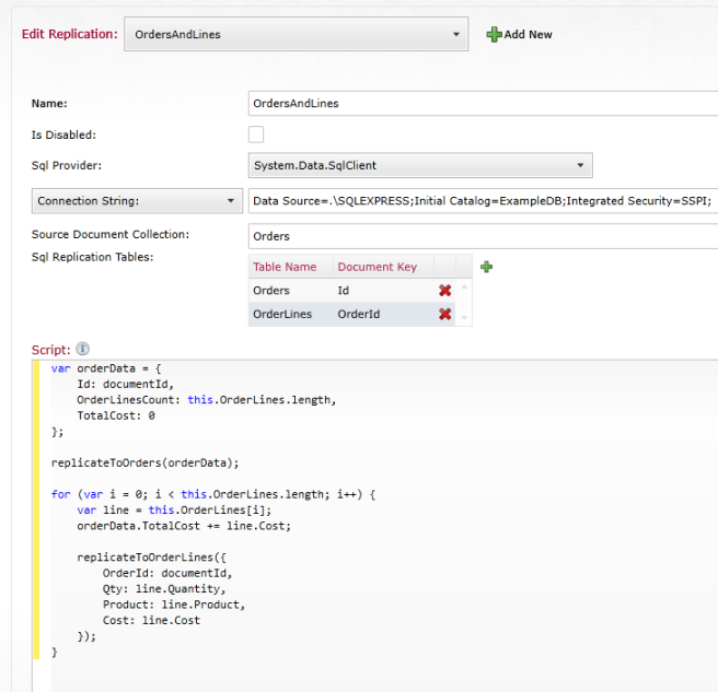 Figure 1: SQL Replication in the Studio