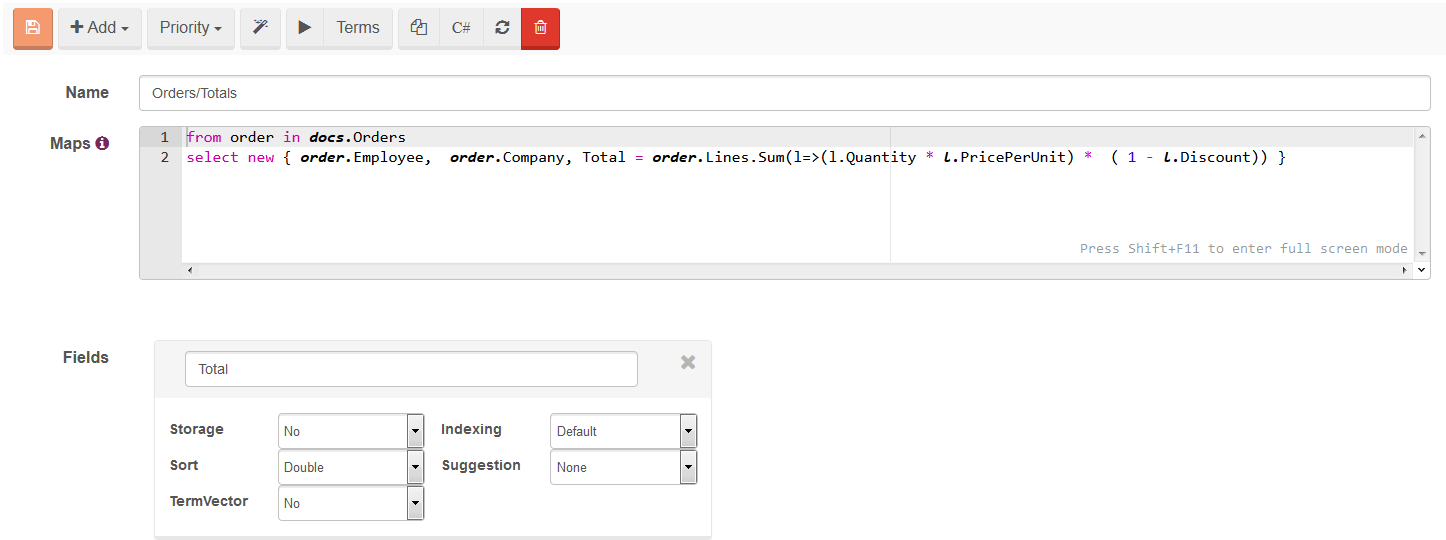 Figure 4. Studio. Status. Index Errors. Invalid indexes.
