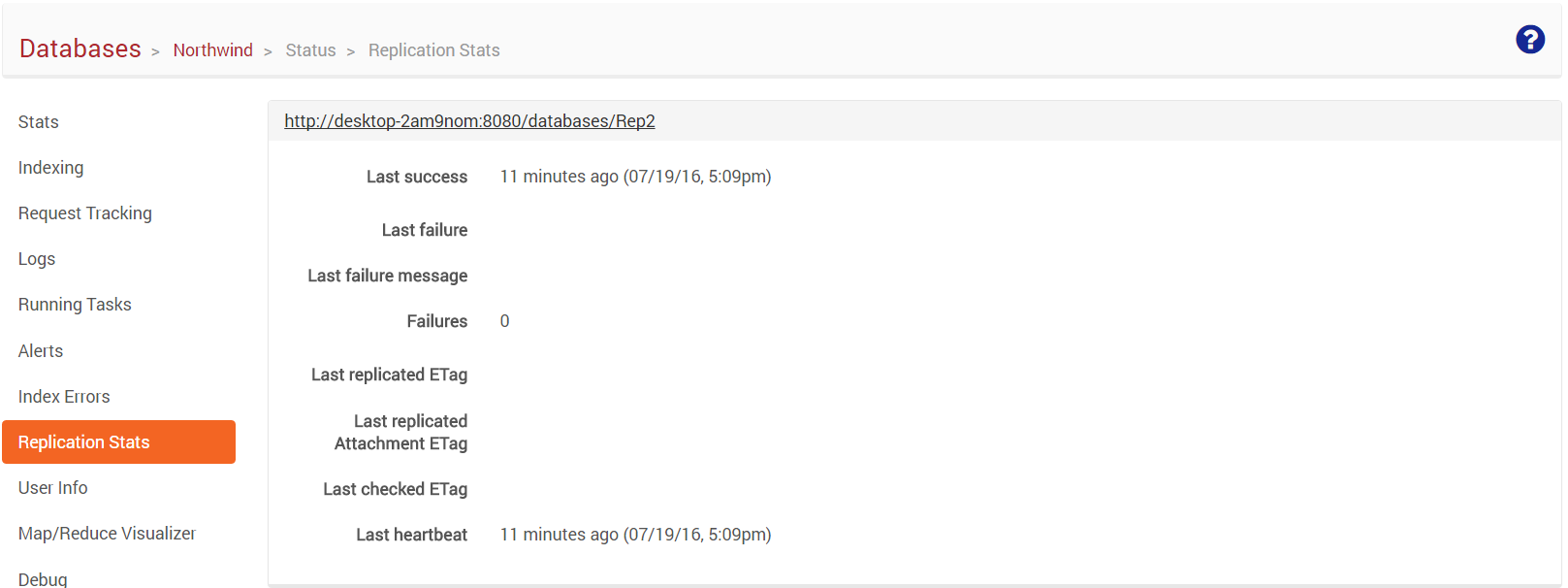 Figure 1. Studio. Status. Replication Stats.