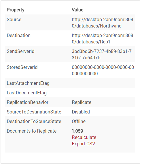 Figure 5. Studio. Status. Replication Stats. Detailed Replication Info.
