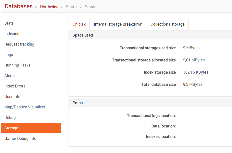 Figure 1. Studio. Status. Storage. On disk.