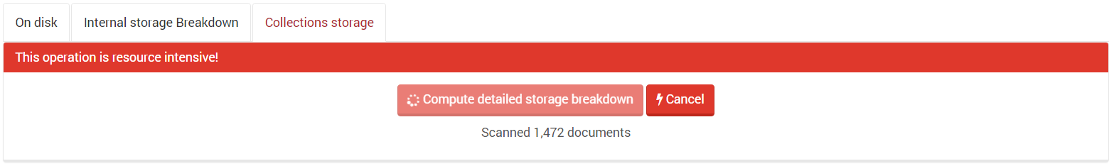Figure 4. Studio. Status. Storage. Show Progress.