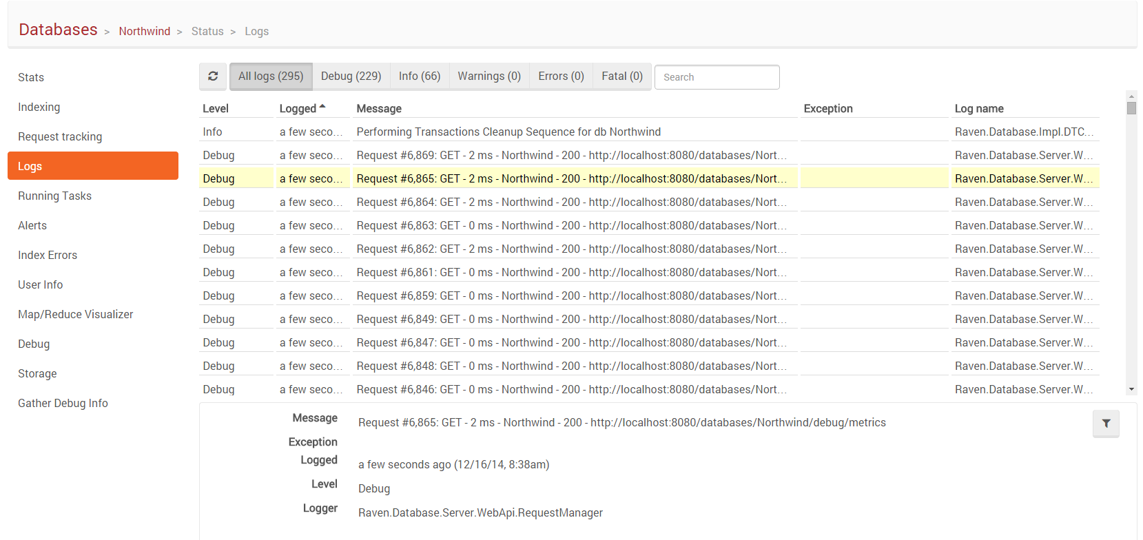 Figure 1. Studio. Querying Static Index.