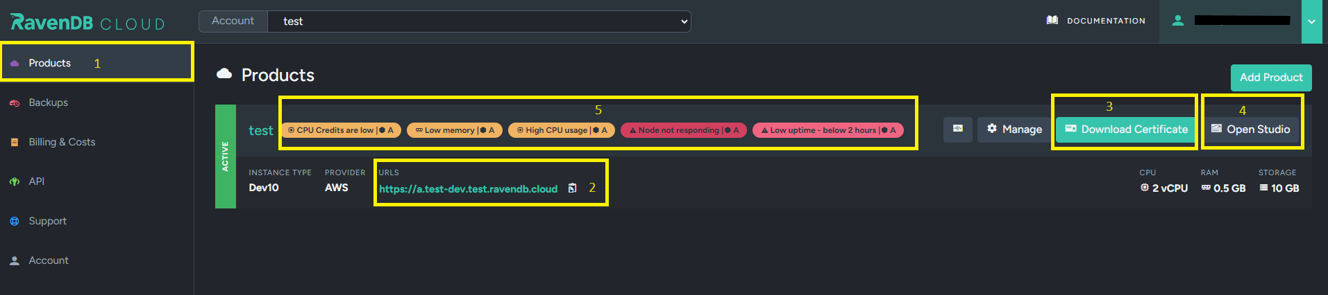 Access Cloud Studio