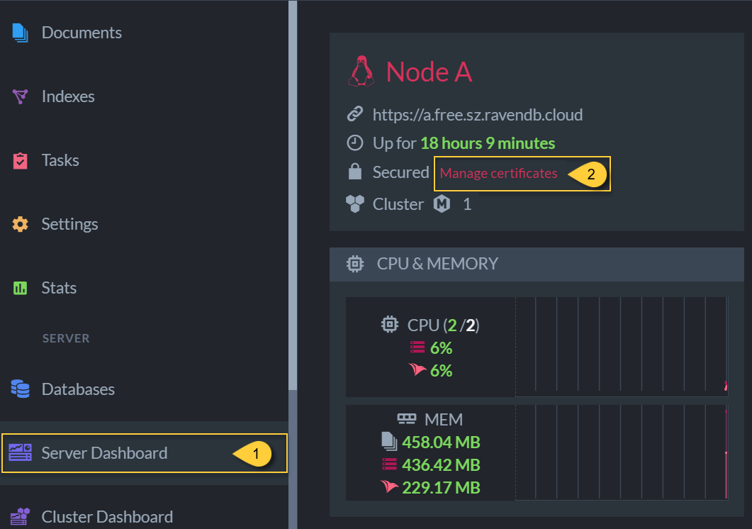 Manage Certificates