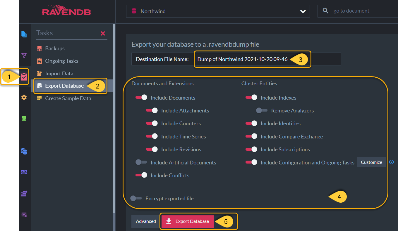 &quot;Export Data to File&quot;