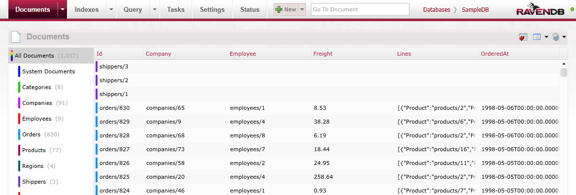 Figure 1: Documents listing