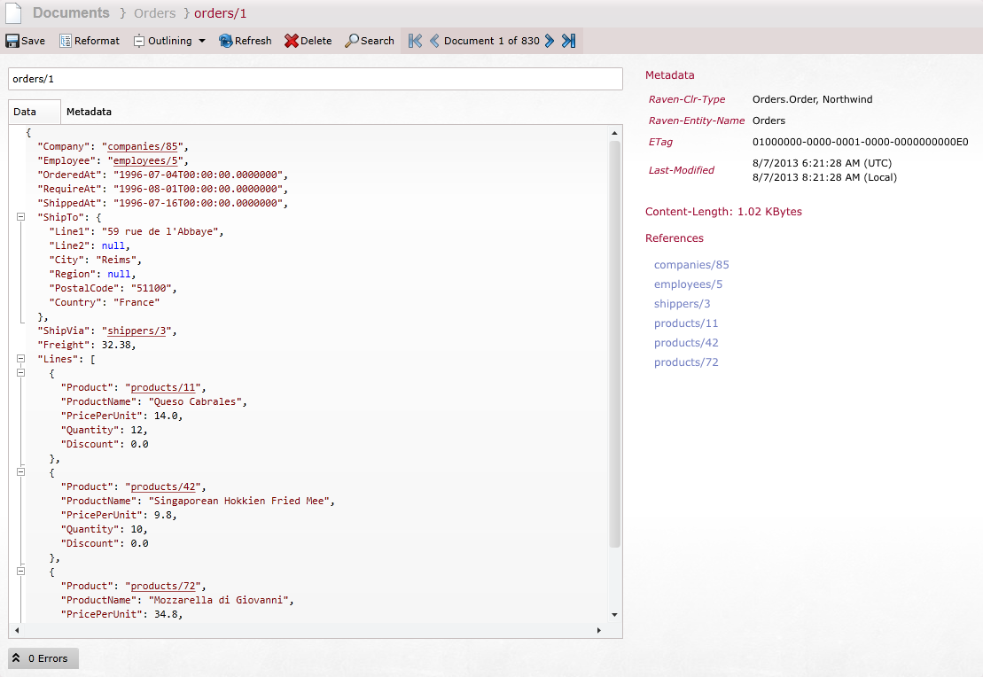 Figure 4: Editing a document