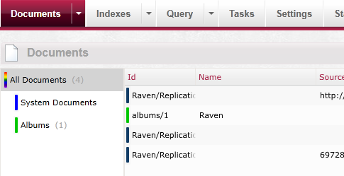 Figure 15: Verify that document albums/1 has been replicated to other master, change and save its content