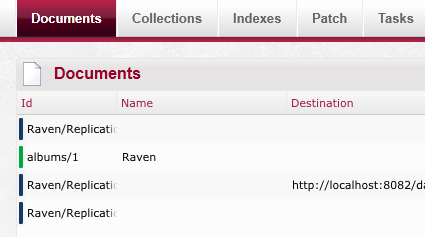 Figure 15: Verify that document albums/1 has been replicated to other master, change and save its content