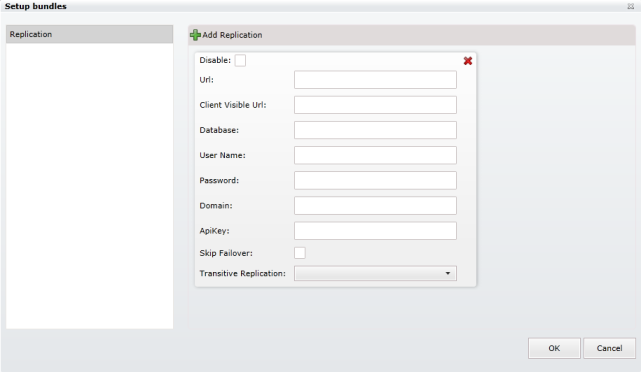 Figure 5: Setup replication destination