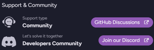 Support &amp; Community
