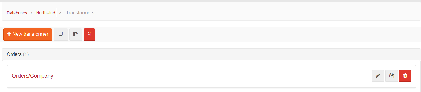 Figure 4. Tasks. Create Sample Data Tab. Transformers view.