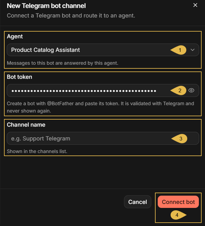 New Telegram bot channel