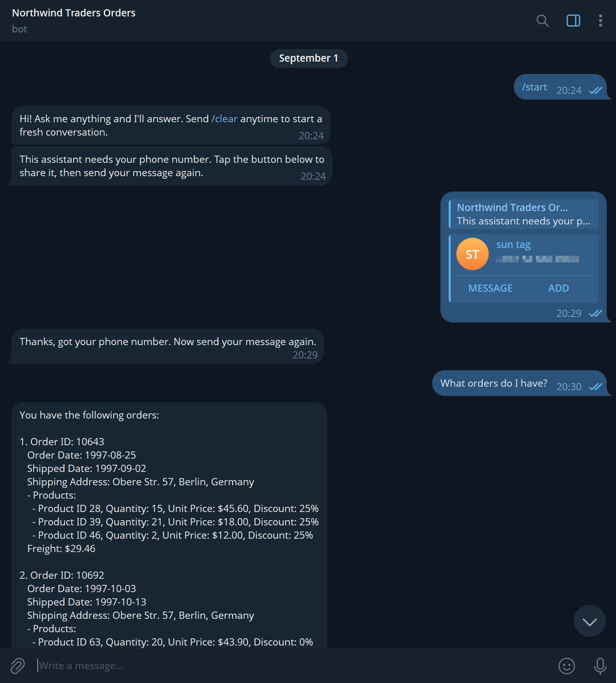 The phone number flow