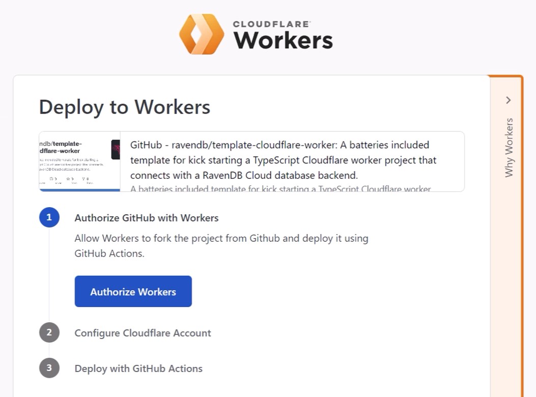 Screenshot of Deploy with Cloudflare Wizard Screenshot of Deploy with Cloudflare Wizard