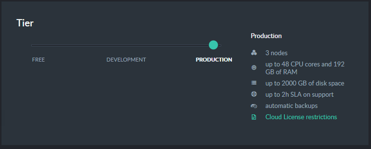 &quot;Production Tier&quot;